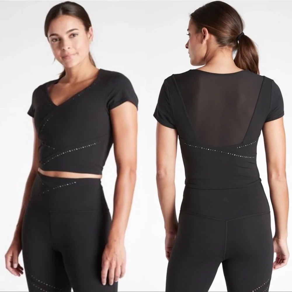 Athleta “It’s a Wrap” Cropped Tee - Picture 1 of 5
